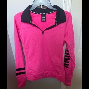 Hot pink long sleeve Victoria secret half zip